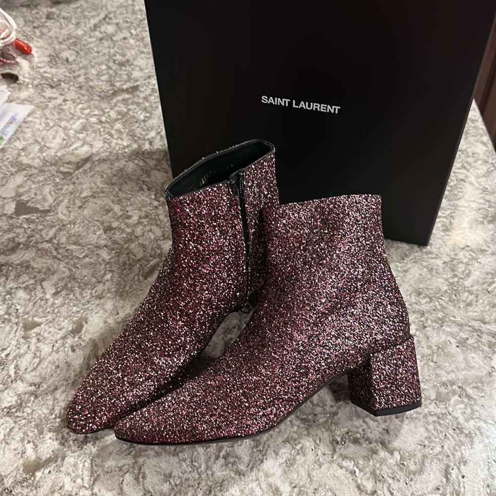 Saint Laurent Glitter Boots